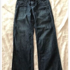Gap Sz 1 Hip Slung Wide Leg Cuffed Womens Jeans